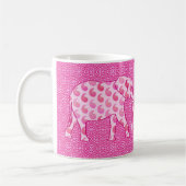 Paisley-Elefant - Eispink und Fuchsia Kaffeetasse (Links)