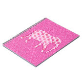 Paisley-Elefant - Eispink und Fuchsia Notizblock (Linke Seite)