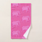 Paisley-Elefant, gefrieren Rosa und Fuchsie Badhandtuch Set (Handtuch)