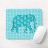Paisley-Elefant - Türkis und Wasser Mousepad (Mit Mouse)