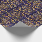 Paisley Elegance: Textile Designmuster Geschenkpapier (Ecke)