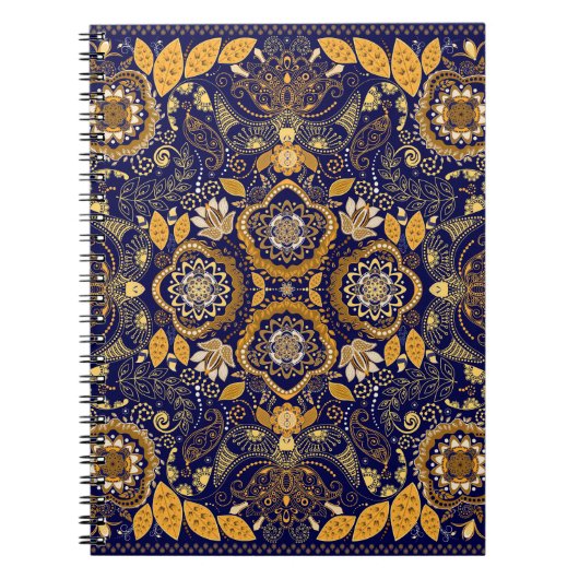 Paisley Elegance: Textile Designmuster Notizblock (Vorderseite)