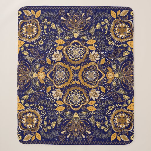 Paisley Elegance: Textile Designmuster Sherpadecke (Vorderseite)