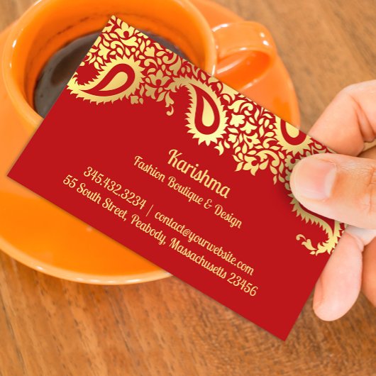 Paisley Elegant Business Card Visitenkarte
