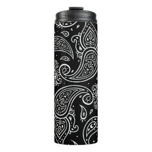 Paisley Eleganz: nahtloses ethnisches Muster. Thermosbecher