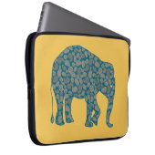 Paisley Elephant Custom Yellow Laptop Sleeve (Vorne Rechts)
