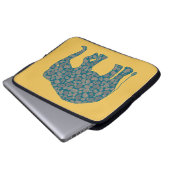 Paisley Elephant Custom Yellow Laptop Sleeve (Vorne Knopf)