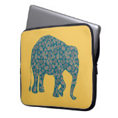 Paisley Elephant Custom Yellow Laptop Sleeve (Vorderseite Links)
