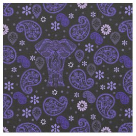 Paisley Elephant Damask Fabric Stoff