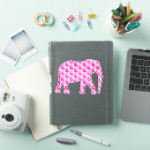 Paisley Elephant, Ice Pink und Fuchsia Aufkleber (iPad Hülle)