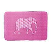 Paisley Elephant, Ice Pink und Fuchsia Badematte (Vorderseite)