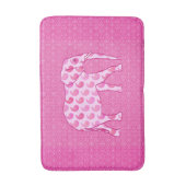 Paisley Elephant, Ice Pink und Fuchsia Badematte (Vorderseite Vertikal)