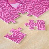Paisley Elephant, Ice Pink und Fuchsia Puzzle (Seite)