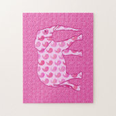 Paisley Elephant, Ice Pink und Fuchsia Puzzle (Vertikal)