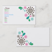 Paisley-Explosion Visitenkarte (Vorne/Hinten)