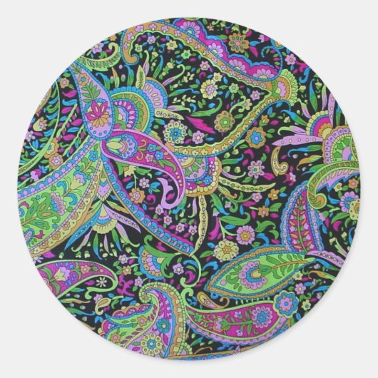 Paisley Fantasy Sticker (Vorderseite)