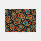 Paisley farbig elegant fleecedecke (Vorderseite (Horizontal))