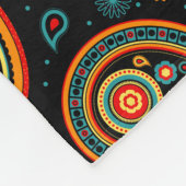 Paisley farbig elegant fleecedecke (Ecke)