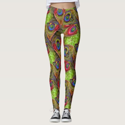 Paisley Federn2 Leggings (Vorderseite)
