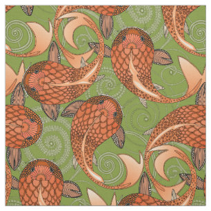 Paisley-Fisch grün Stoff
