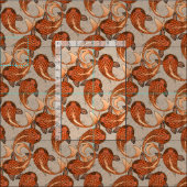 Paisley-Fischbisque Stoff (Kachel)