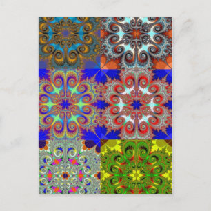 PAISLEY FLAKE MOSAIC POSTKARTE