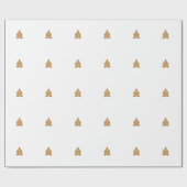 Paisley Floral Art ・ Orange Boho Decor Geschenkpapier (Flach)