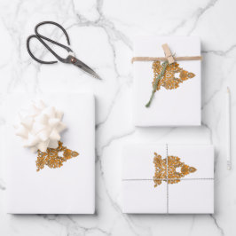 Paisley Floral Art ・ Orange Boho Decor Geschenkpapier Set