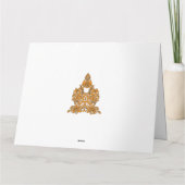 Paisley Floral Art ・ Orange Boho Decor Karte (Rückseite)