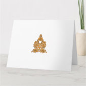 Paisley Floral Art ・ Orange Boho Decor Karte (Vorderseite)