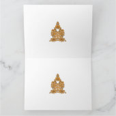 Paisley Floral Art ・ Orange Boho Decor Karte (Innenseite)