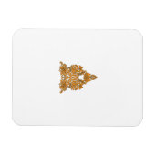 Paisley Floral Art ・ Orange Boho Decor Magnet (Horizontal)
