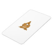 Paisley Floral Art ・ Orange Boho Decor Magnet (Linke Seite)