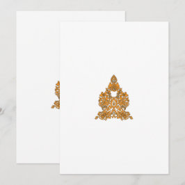 Paisley Floral Art ・ Orange Boho Decor Save The Date