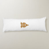 Paisley Floral Art ・ Orange Boho Decor Seitenschläferkissen (Rückseite)