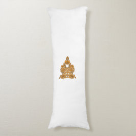 Paisley Floral Art ・ Orange Boho Decor Seitenschläferkissen