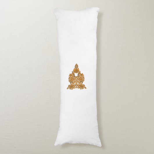 Paisley Floral Art ・ Orange Boho Decor Seitenschläferkissen (Vorderseite Vertikal)