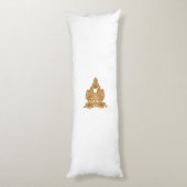 Paisley Floral Art ・ Orange Boho Decor Seitenschläferkissen (Rückseite (Vertikal))