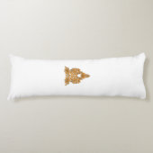 Paisley Floral Art ・ Orange Boho Decor Seitenschläferkissen (Vorderseite)