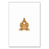 Paisley Floral Art ・ Orange Boho Decor Tischnummer (Vorderseite)