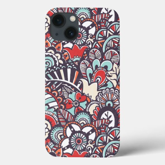 Paisley Floral Doodle Muster Case-Mate iPhone Hülle (Rückseite)