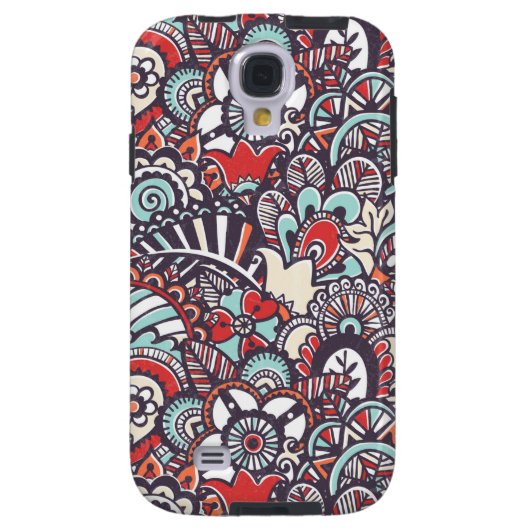 Paisley Floral Doodle Muster Case-Mate Samsung Galaxy Hülle (Rückseite)