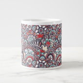 Paisley Floral Doodle Muster Jumbo-Tasse (Vorderseite)