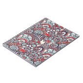 Paisley Floral Doodle Muster Notizblock (Linke Seite)