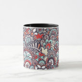 Paisley Floral Doodle Muster Tasse (Zentrum)