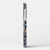 Paisley Floral: Dunkles indisches Muster Case-Mate iPhone Hülle (Rückseite / Links)