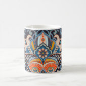 Paisley Floral: Dunkles indisches Muster Kaffeetasse (Mittel)