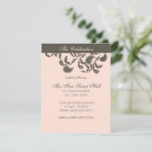 Paisley Floral Empfang Einladung (Stehend Vorderseite)