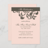 Paisley Floral Empfang Einladung (Vorne/Hinten)