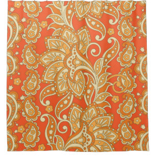 Paisley Floral ethnische nahtlose Muster. Arabisch Duschvorhang